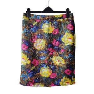 J. Crew Collection Floral Embossed Textured Pencil Skirt